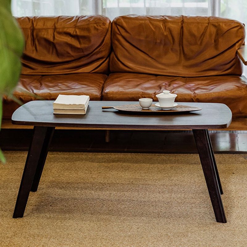 Contemporary Rectangular Folding Solid Wood Single Coffee Table