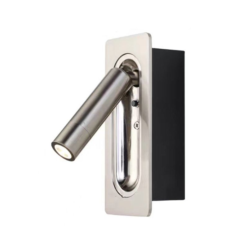 Single Modern Polished Finish Wall Mounted Sconce Metal LED Wall Light