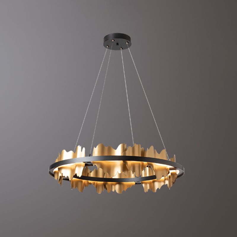 Moderne creatieve 1-licht hanglamp aluminium cirkelvormige hangende lamp voor eetkamer