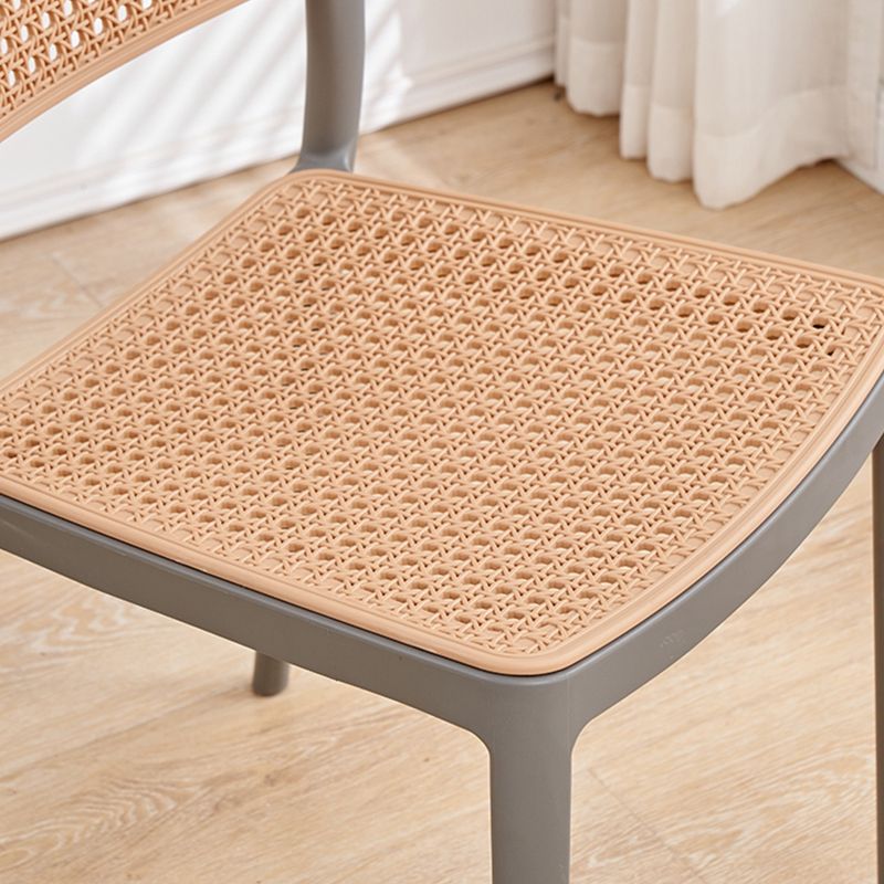 Stacking Outdoors Dining Chairs Tropical Plastic Patio Dining Chair