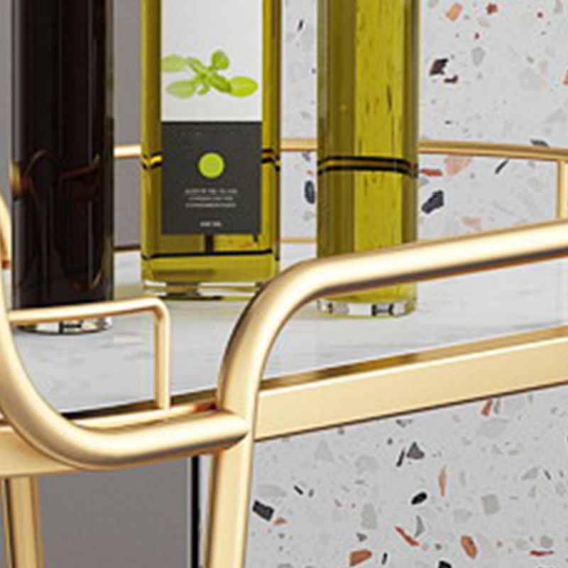 32.28" High Rolling Contemporary Prep Table Metal Prep Table with Open Storage