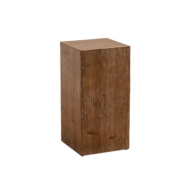Country Square / Hexagon Side Table Natural Solid Wood End Table