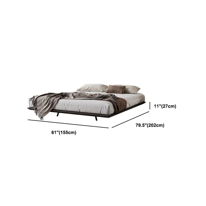 84.65 inch Wide Contemporary Platform Bed Frame Solid Wood Bed