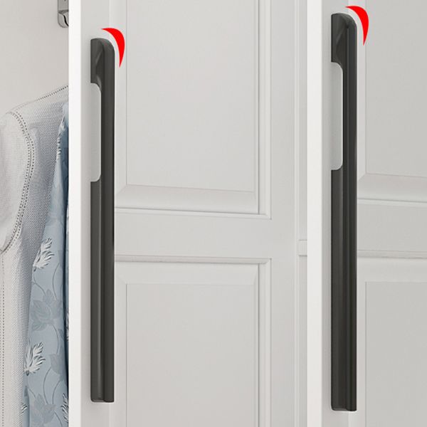 Freestanding Wood Frame Wardrobe Modern Hinged Soft Close Doors Wardrobe and Drawers