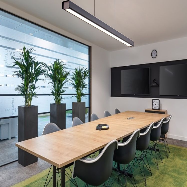 Contemporary LED Island Pendant Light Linear Hanging Island Light with Metal Shade