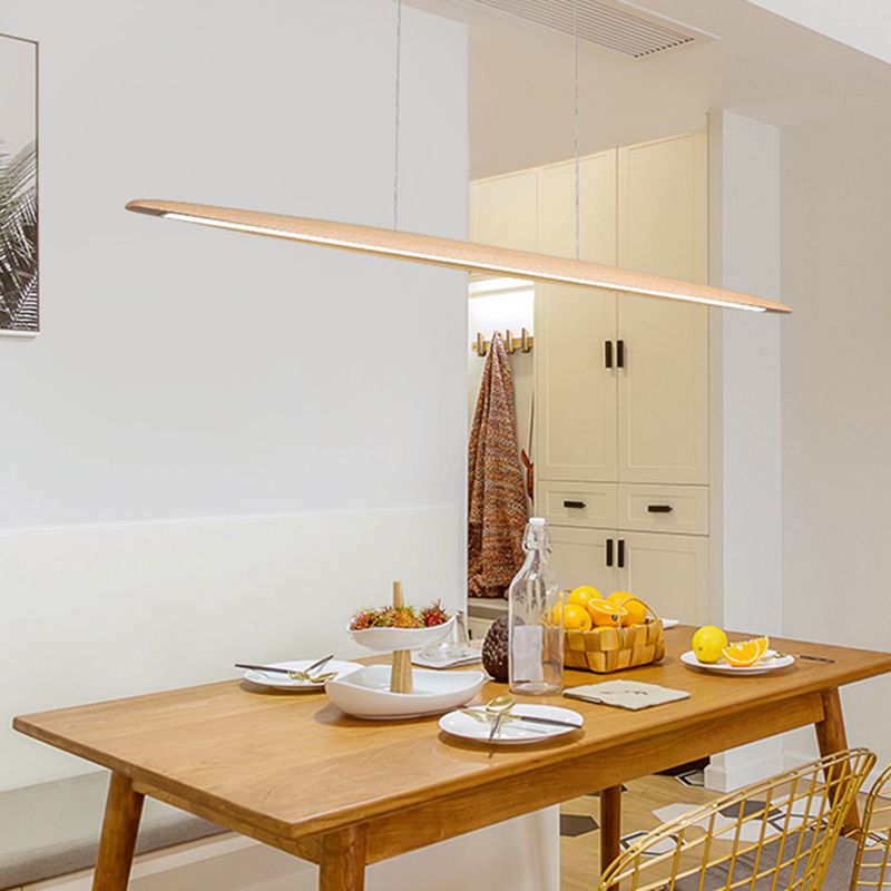 Luci a ciondolo da cucina moderna Lampaggio di illuminazione isola lineare in metallo