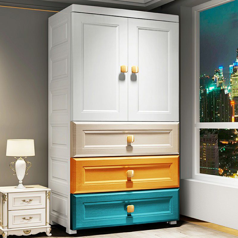 Plastic Wardrobe Cabinet Contemporary Wardrobe Armoire with Legs