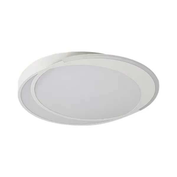 Luz de descarga de acrílico ligero de montaje de techo redondo simple en blanco para dormitorio de adultos