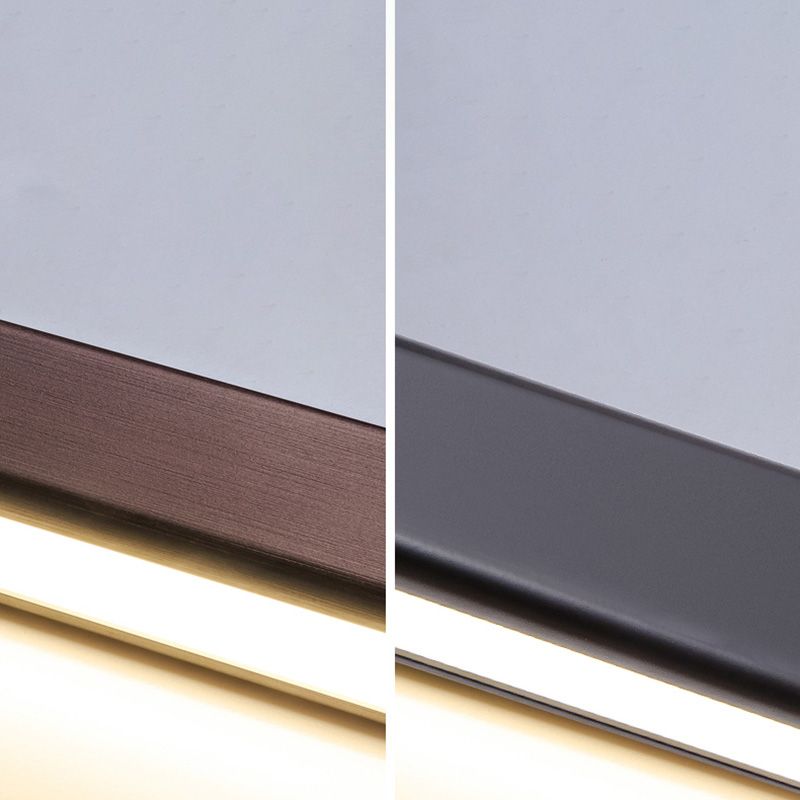 Contemporary LED Island Pendant Light Linear Hanging Island Light with Metal Shade