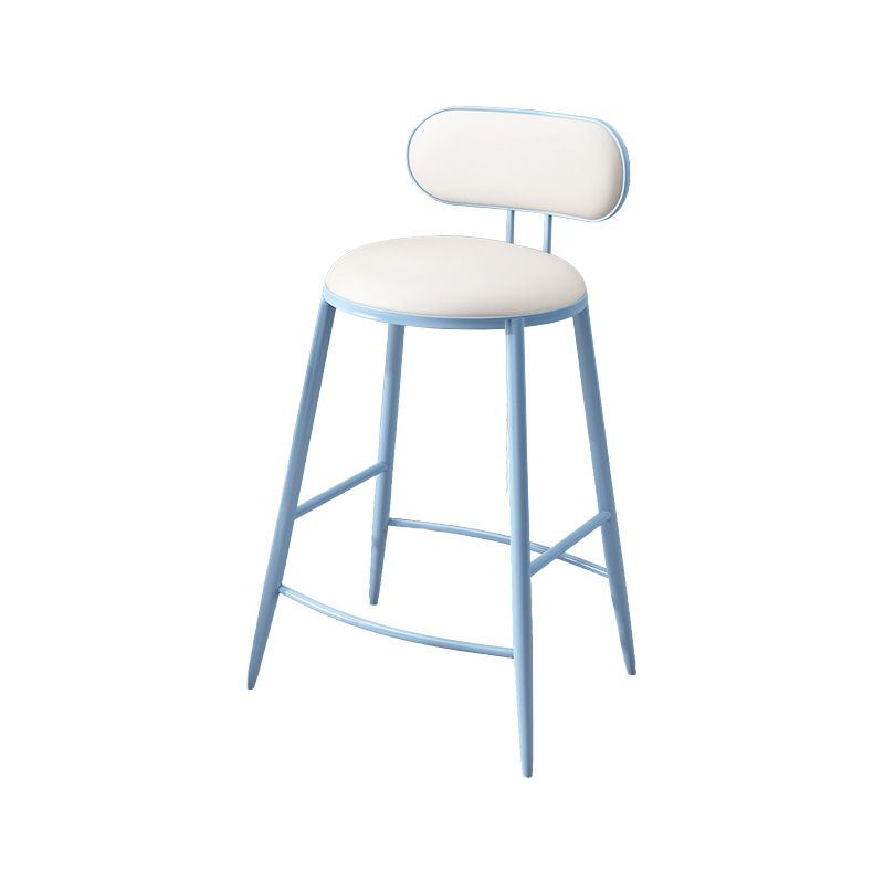 Scandinavian Footrest Milk Tea Shop Stool Matte Finish Iron Bar Stool