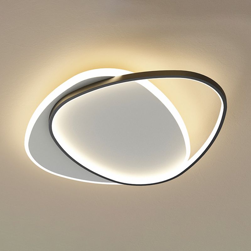 Black Ceiling Light Modernism LED Flush Mount Lighting for Foyer