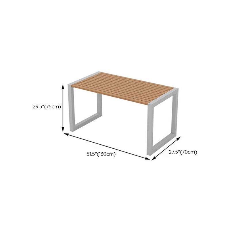 Modern 1/3 Pieces Metal Dining Set Reclaimed Wood Table Set for Outdoor