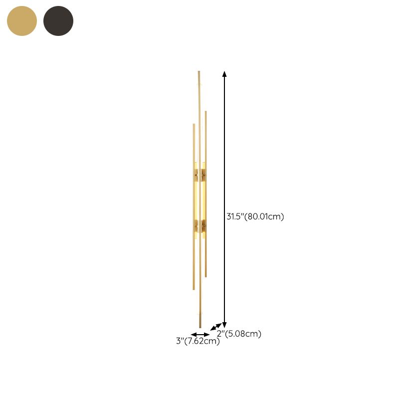 Modern Metal LED Wall Sconce Linear Shape Wall Light with Acrylic Shade for Bedroom