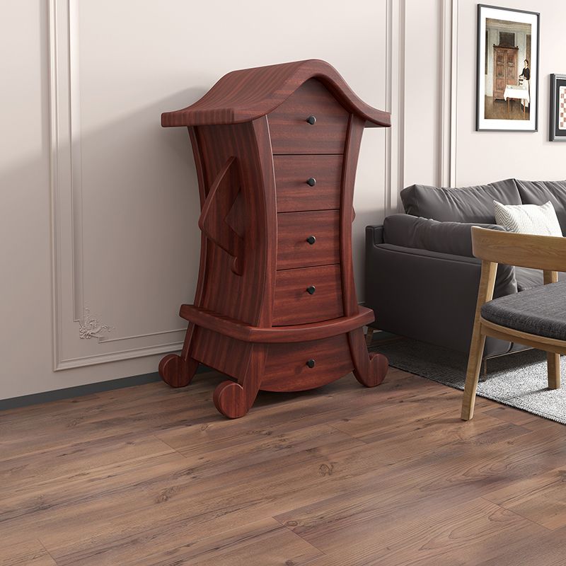 Contemporary Vertical Lingerie Chest Wood Storage Bachelor Chest for Home