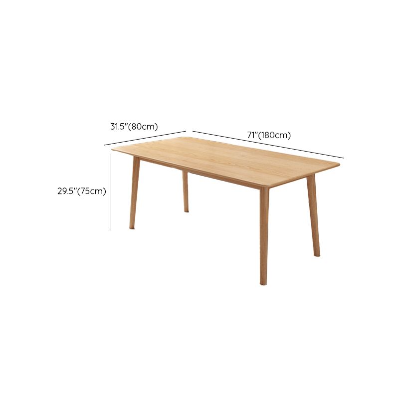 Luxury Rectangle Dining Table Solid Wood Dining Table with 4 Legs
