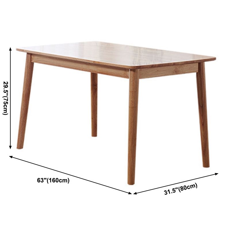 Table à manger en bois massif de style moderne rectangulaire Table à manger pour la maison