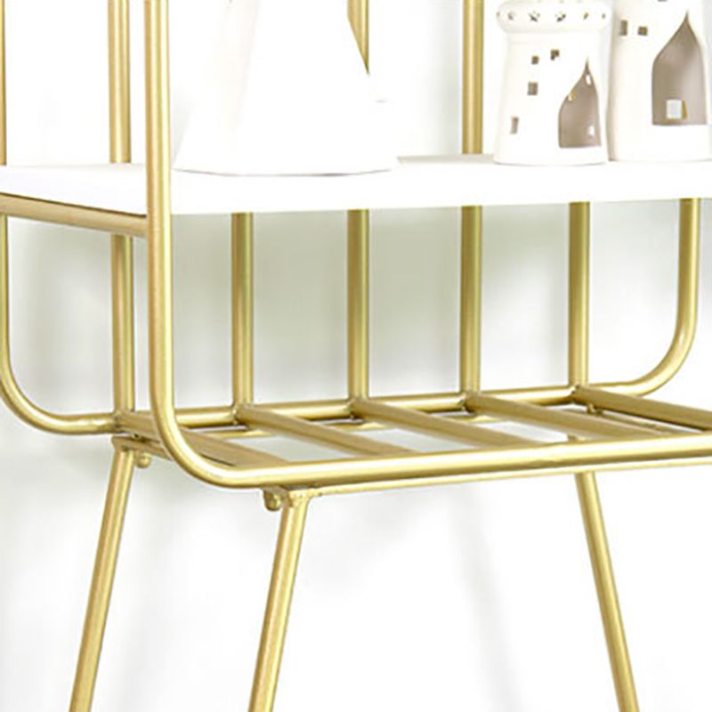 4 Shelves Standard Bookshelf Metal Modern Bookcase ,11.8" W X 70.9" H