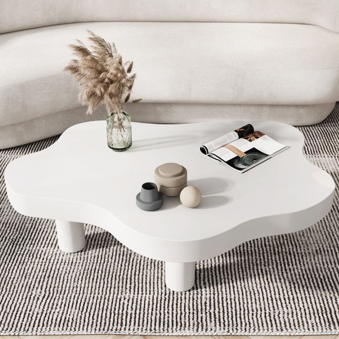 Free Form Solid Wood Coffee Table Set with 3 Legs Cocktail Table