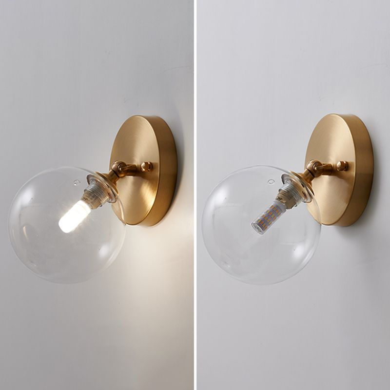1-Light Sconce Light Fixture Modern Style Metal Wall Lighting for Bedroom