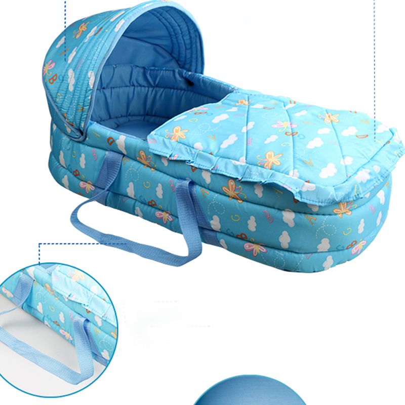 Contemporary Portable Moses Basket Oval Moses Basket with Belt