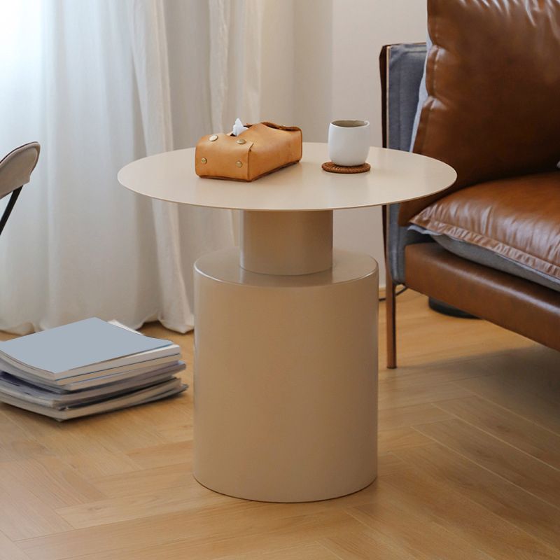 Round Pedestal Base Metal Table Frame Mid-century Modern Style Coffee Table