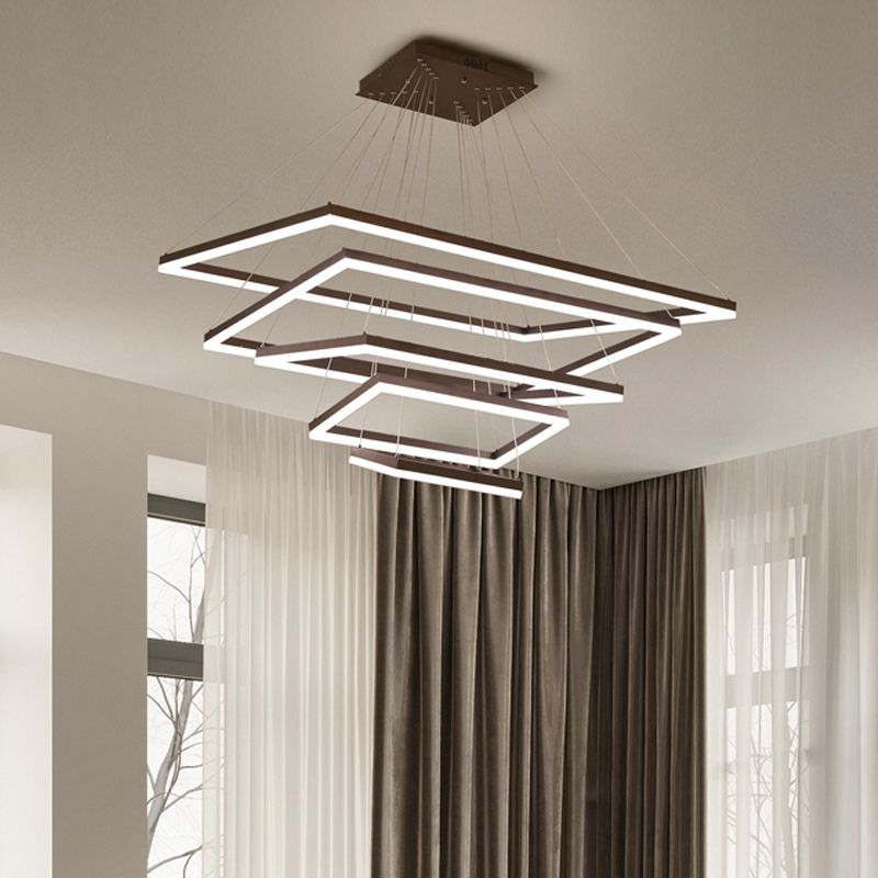 Lámpara de lámpara LED de café acrílico de colgante de 3/4/5 de colgantes colgantes