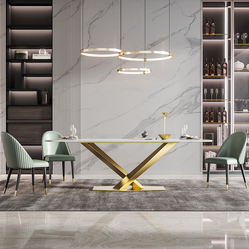 Nordic Glam 1/2/3/4/5/7 Pieces Dining Set Sintered Stone Dining Table Set for Kitchen