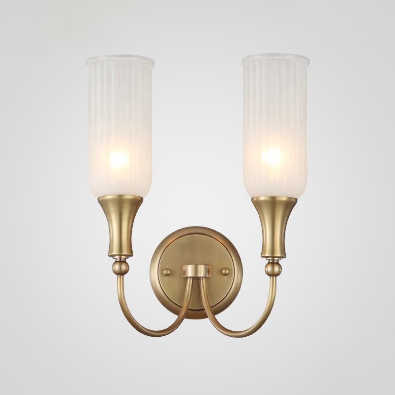 Glass Cylinder Wall Sconces Industrial Style Multi Lights Wall Mounted Lamps