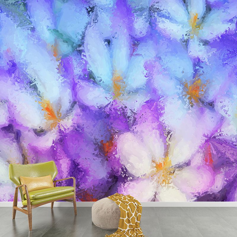 Illustration Flower Mural for Living Room Decoration Waterproof, Made to Measure