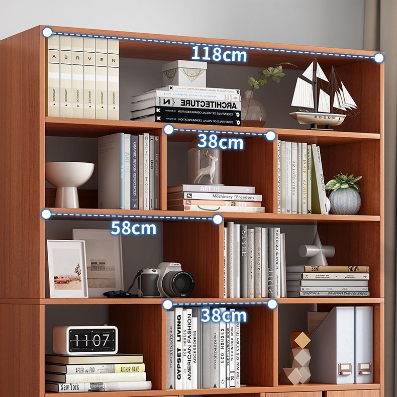 Floor Standard Bookshelf with Drawer Living Room Wooden Bookcase Rack Shelf