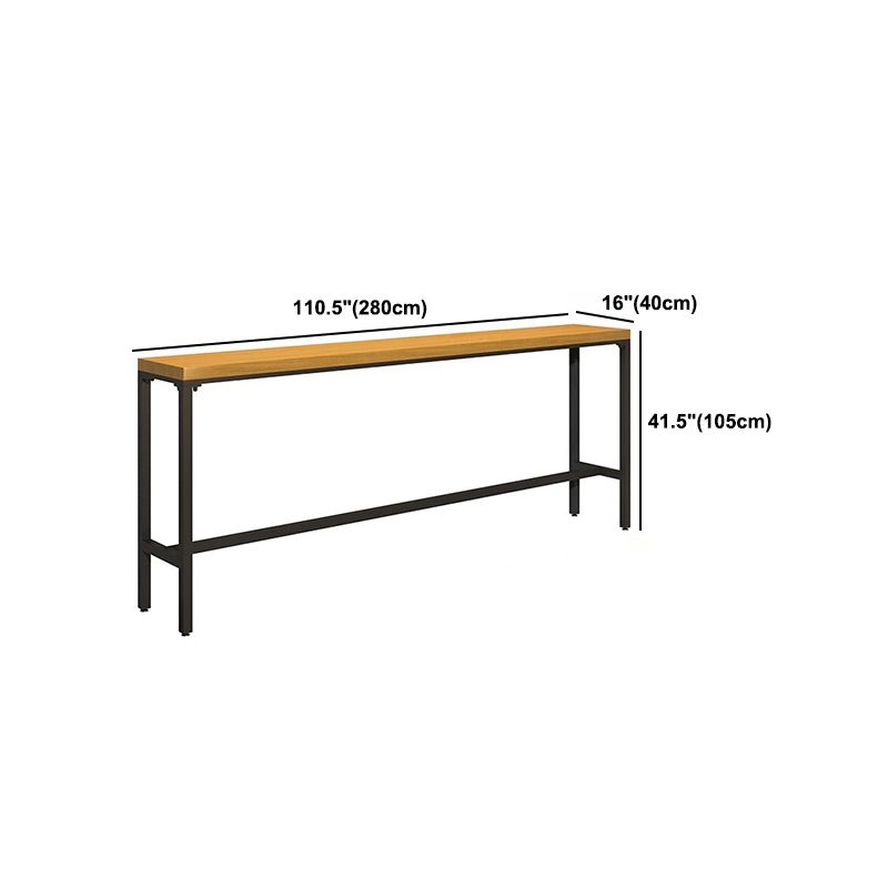 Luxurious Rectangle Solid Wood Bar Table Set 1/6/11 Pieces Counter Table with High Stools