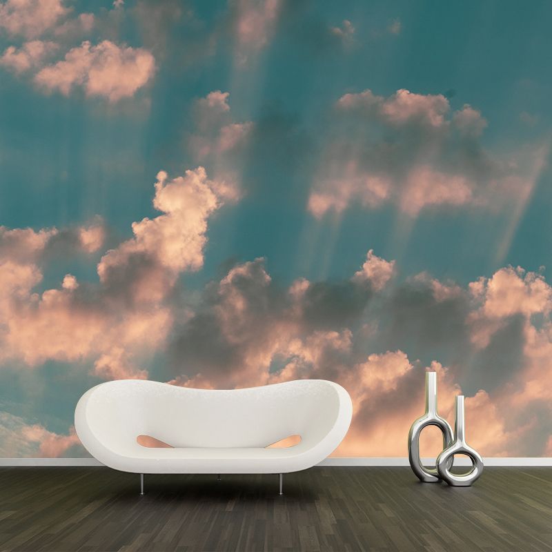 Clear Sky Wall Mural for Sleeping Room Moisture Resistant Wall Art, Made to Measure