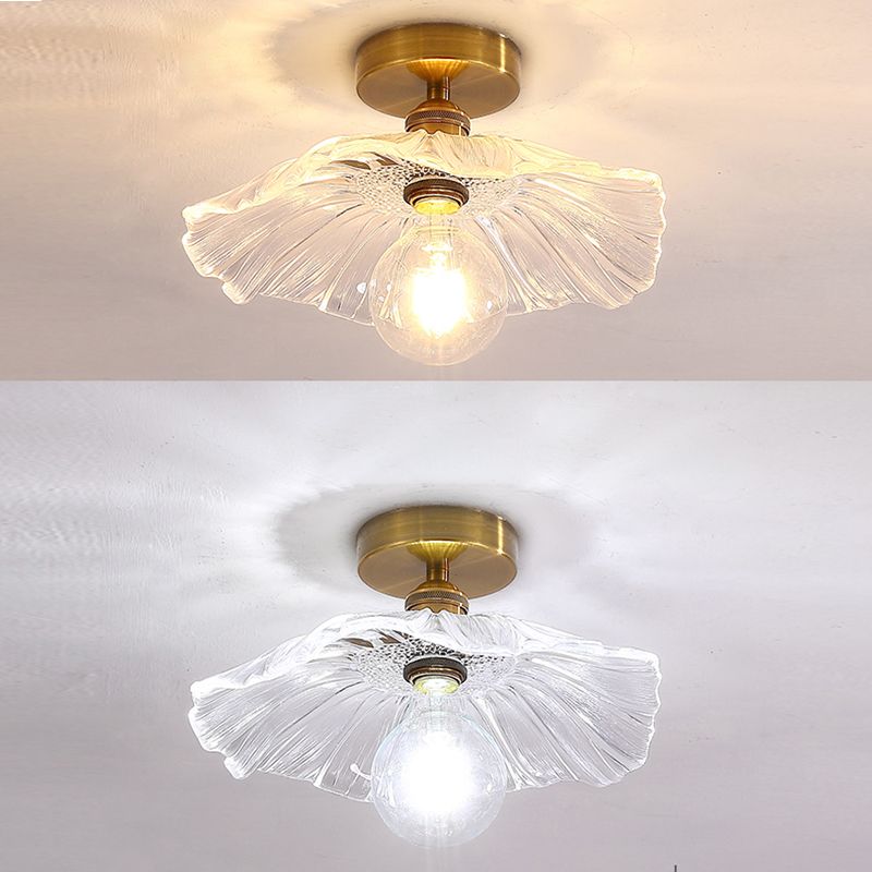 New Modern Prismatic Glass Flush Light Fixtures Blossoms Flush Mount with Shape