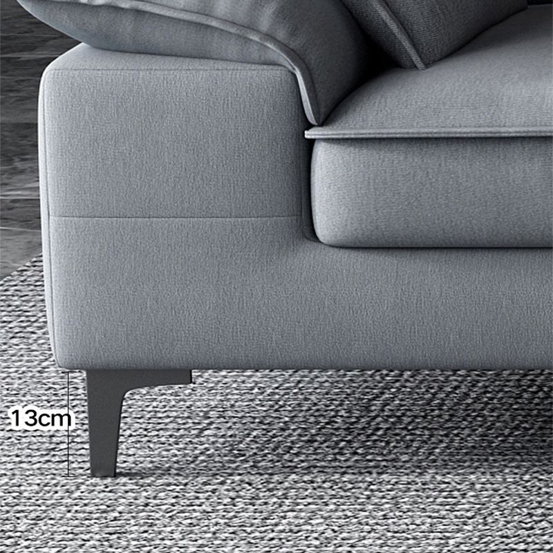 4-seat Modern Sectional 138.58" Wide Fabric Loose Back Sectional