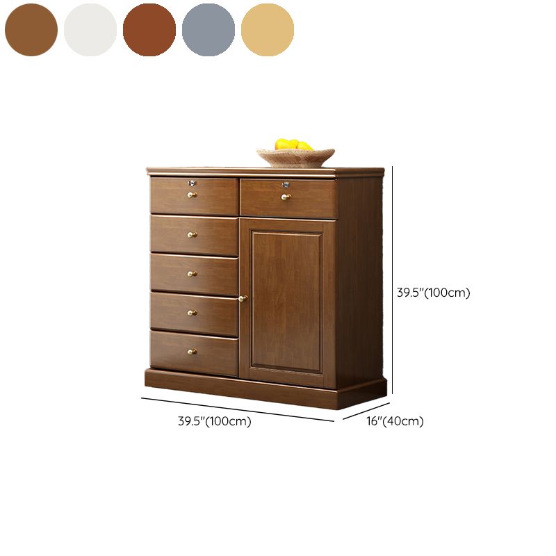 American Traditional Storage Chest Solid Wood Dresser with 6 Drawers