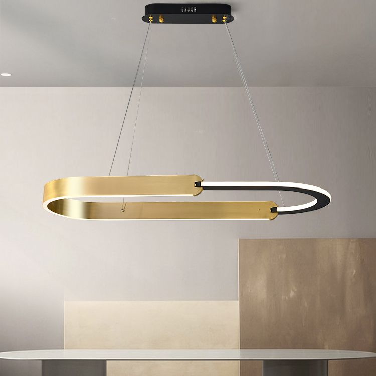 Modern Dining Chandelier Light Simple LED Island Light Fixture for Dining Room