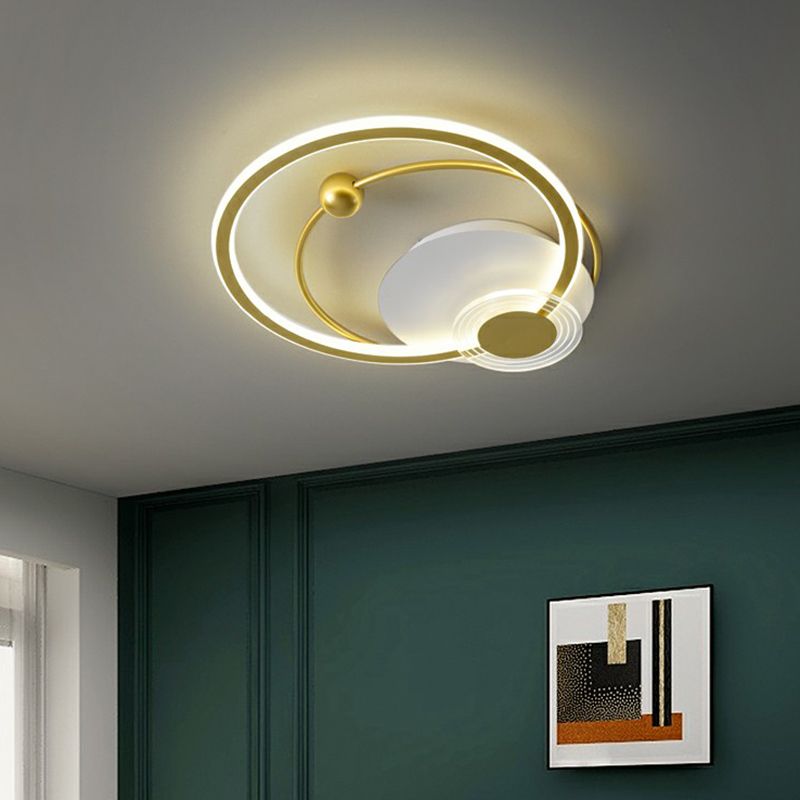 Loop Shaped Acryl Flush Mount Verlichting Eenvoud LED Plafond Licht voor slaapkamer
