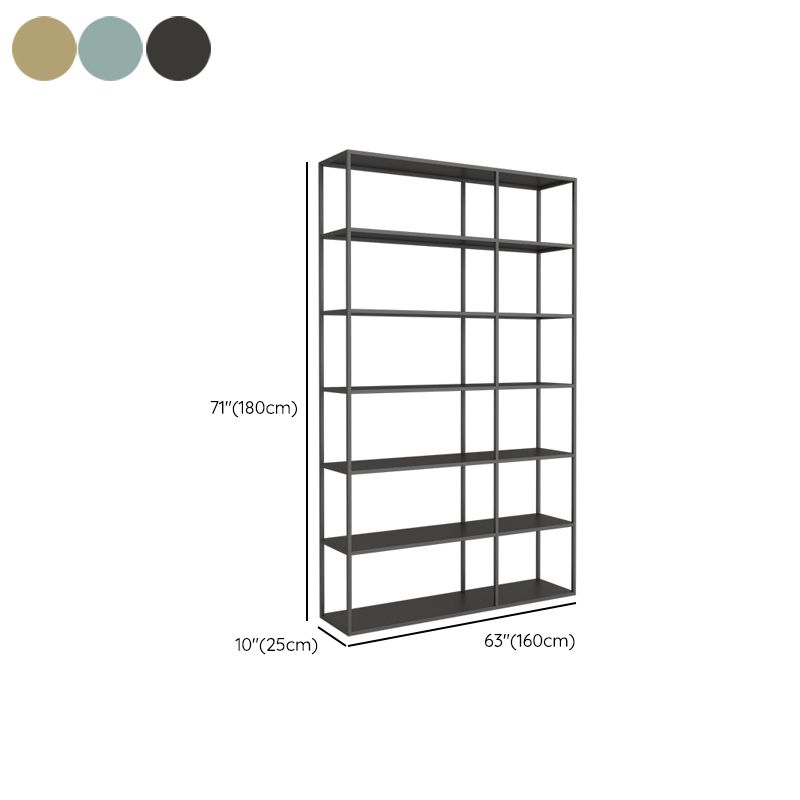 Scandinavian Etagere Bookcase Metal Open Back Bookshelf with Shelves
