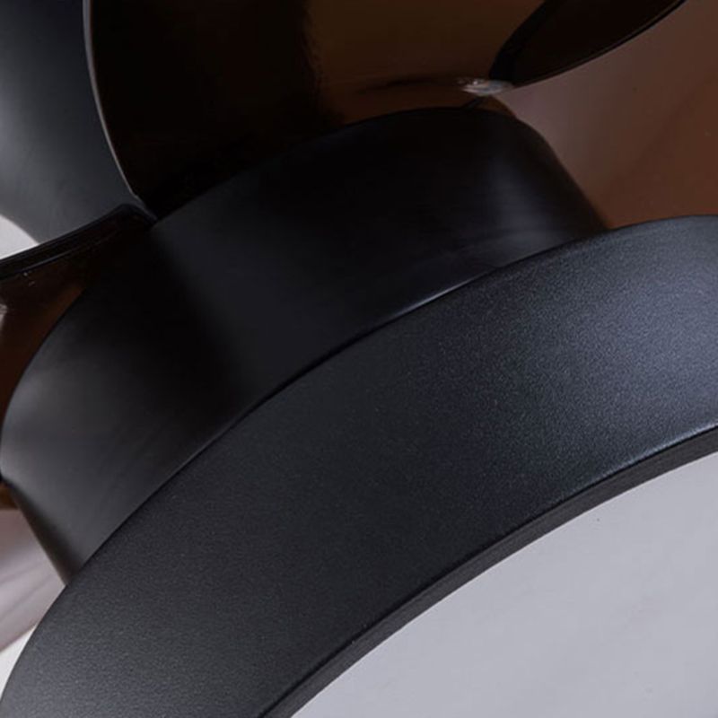 1 Light Ceiling Fan Light Modern Style Metal Ceiling Fan Lighting for Dining Room