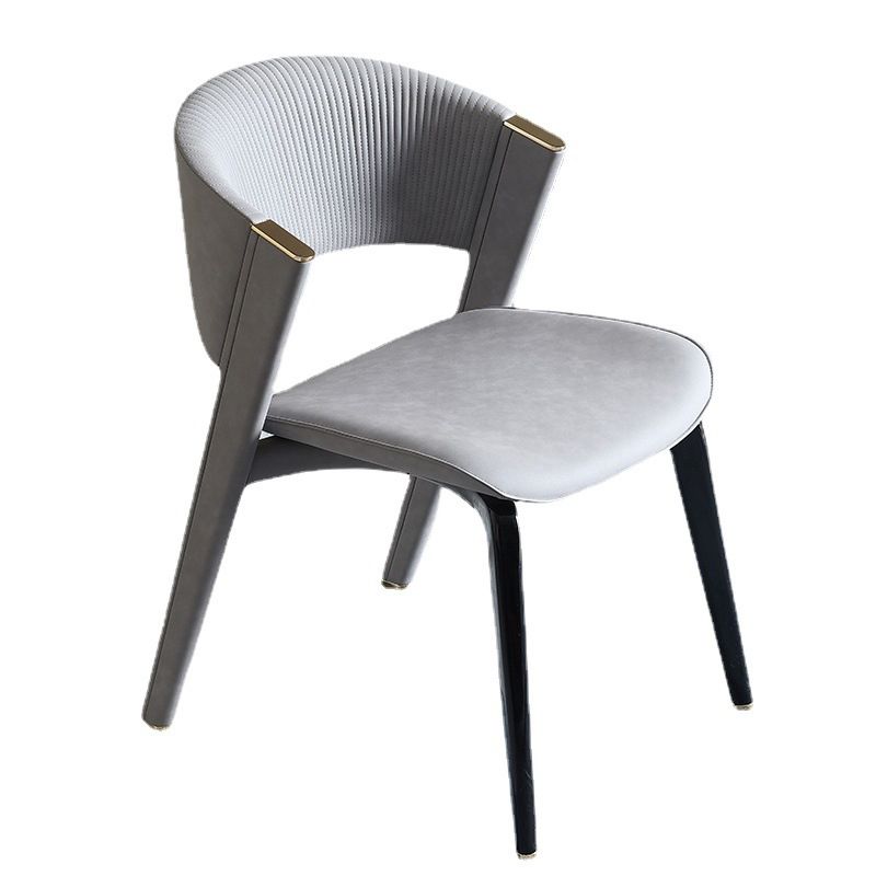 Industrial Upholstered Armless Chair Kitchen Open Back Dining Chair