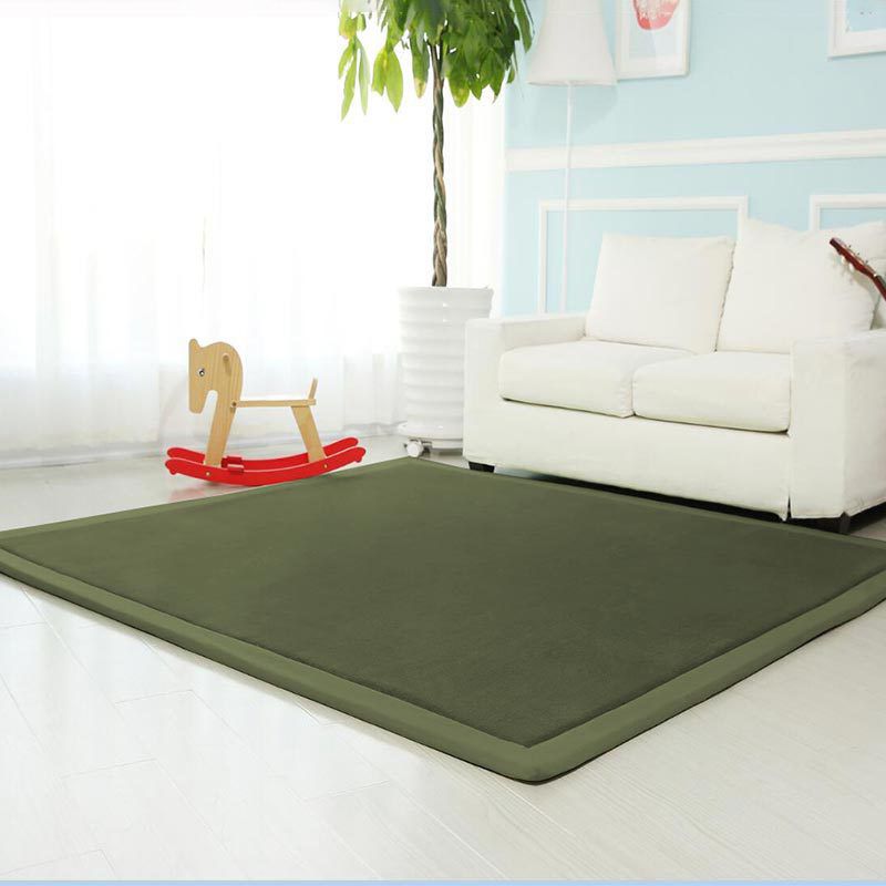 Minimalist Plain Shag Rug Polyester Indoor Carpet Non-Slip Backing Area Carpet for Living Room