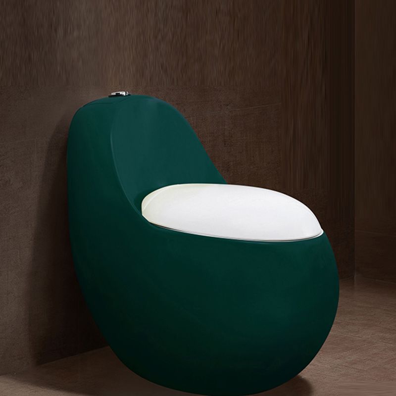 Contemporary Siphon Jet Toilet Bowl Skirted One Piece Urine Toilet with Seat