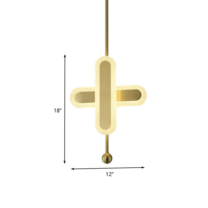 Traverser le luminaire de la lampe à pendentif acrylique LED moderne plafond suspendu plafond pour chambre à coucher