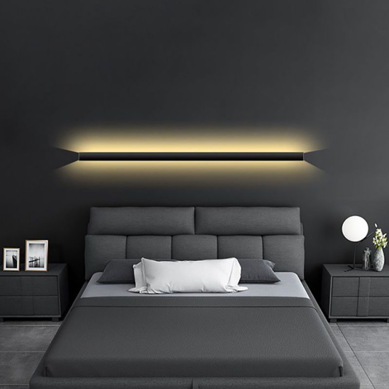 Linear Shape Metal Wall Light Modern Style 1-Light Wall Mount Fixtures