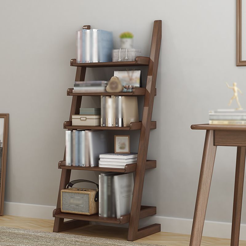 Modern Style Ladder Bookshelf Massivholzregal Bücherregal für Zuhause
