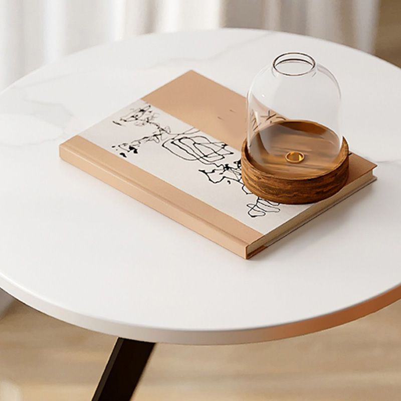 Round Accent Side Table Metal C Side Table Side End Snack Table