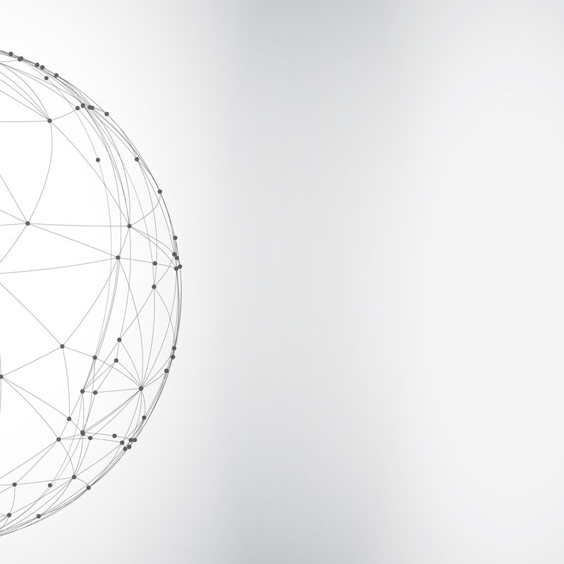 Black-White Netting Hemisphere Mural Geometric Modern Washable Wall Art for Living Room