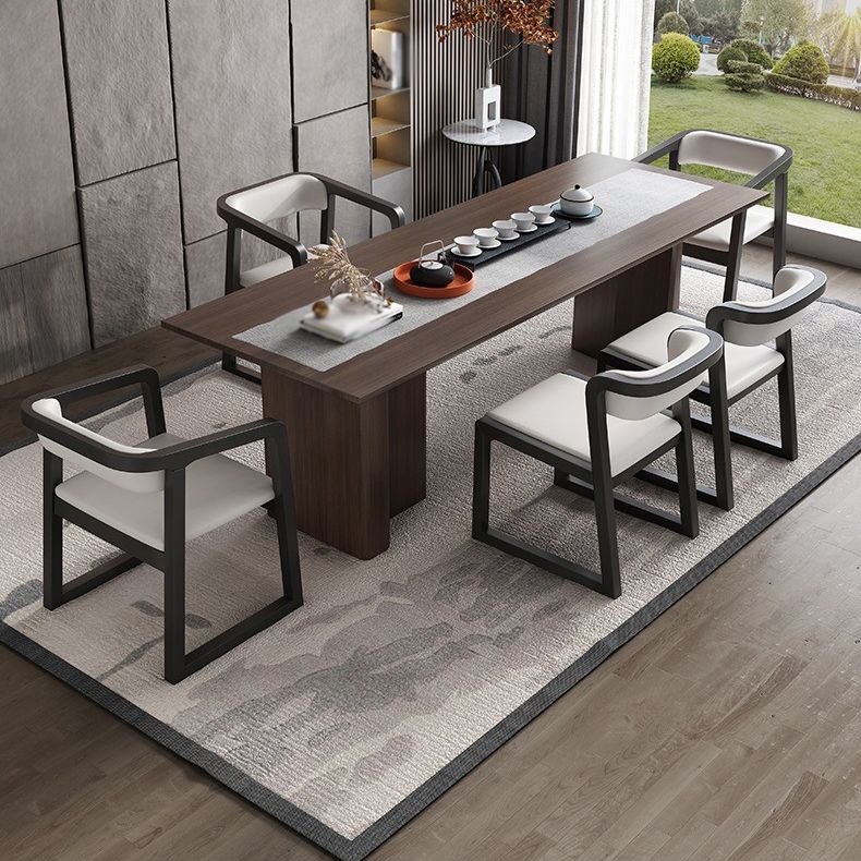 Scandinavische houten keuken eetkamerstoel open achterste stoel