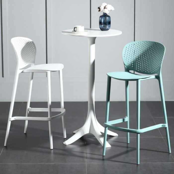 Contemporary Style Bar-stool Plastic Counter Bar Stool with Plastic Legs for Home