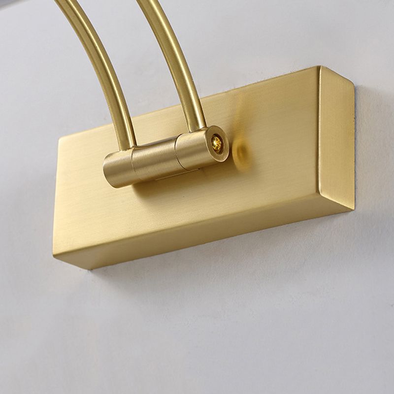Contemporary Single Bathroom Vanity Light Black/Golden LED Metal Bath Bar